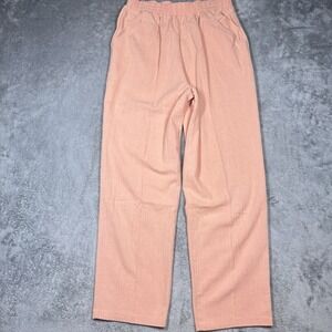 Cricket Lane Peach Grandma Comfy Pants Elastic Waist Pockets Size Medium